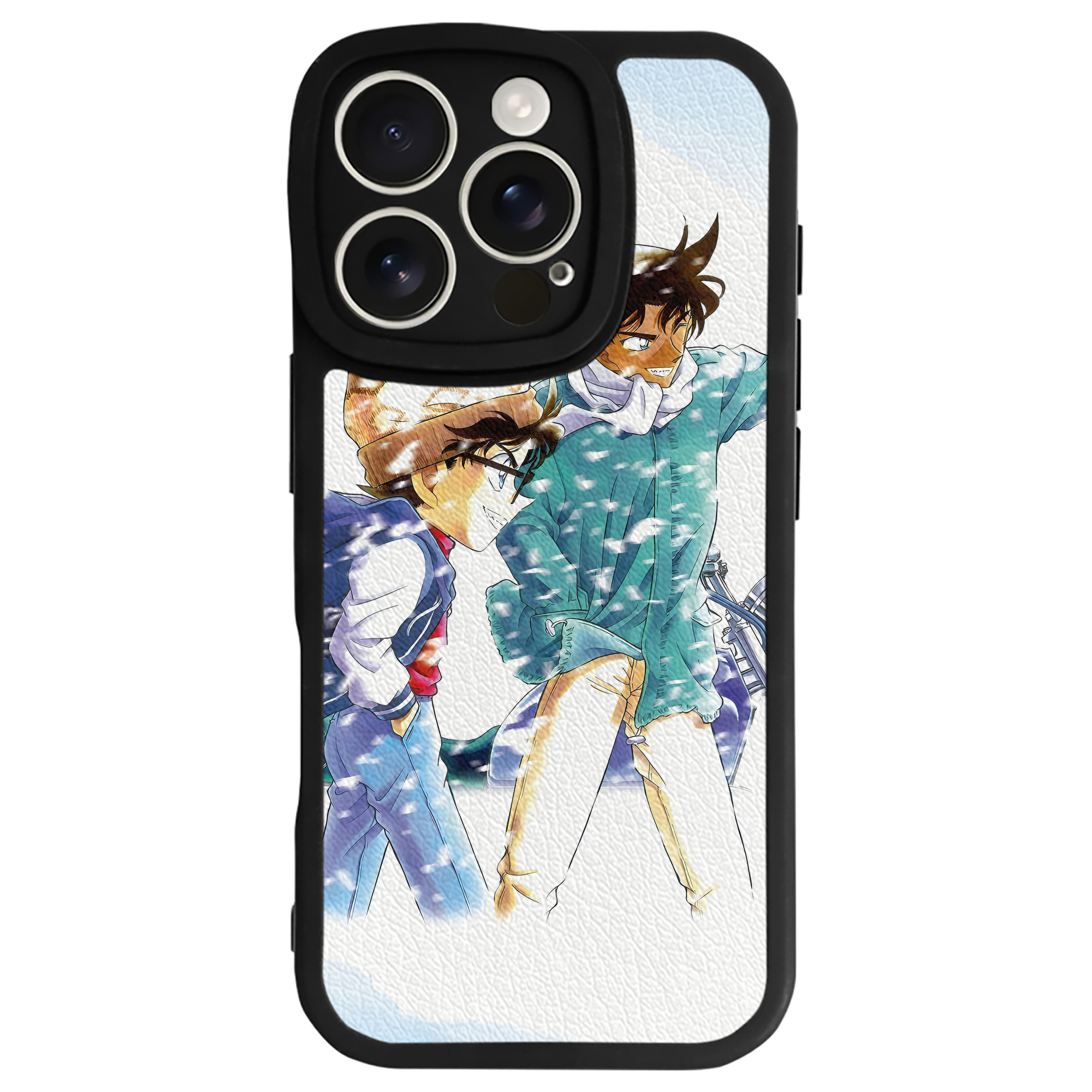 （画像用） 名探偵コナン Detective Conan 【iPhone 16シリーズ対応】シリコンスマホケース（レザー調） 材質：シリコン